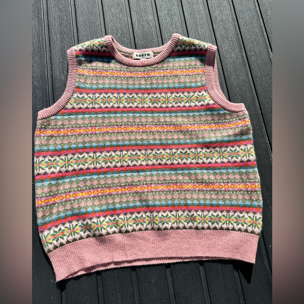 Boden Faire Isle Sweater Vest•Size M•
